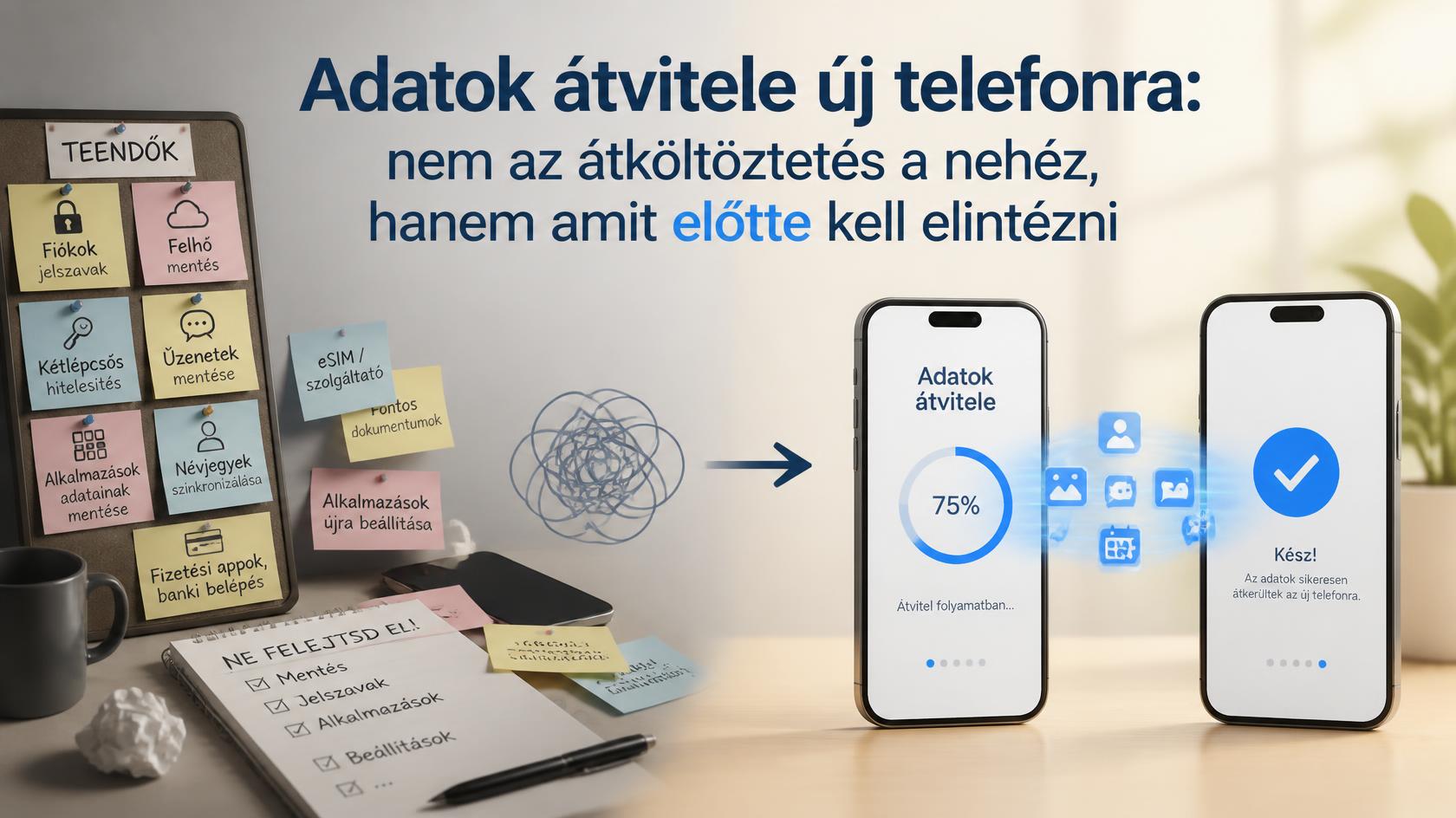 Adatok átvitele új telefonra: nem az átköltöztetés a nehéz, hanem amit előtte kell elintézni