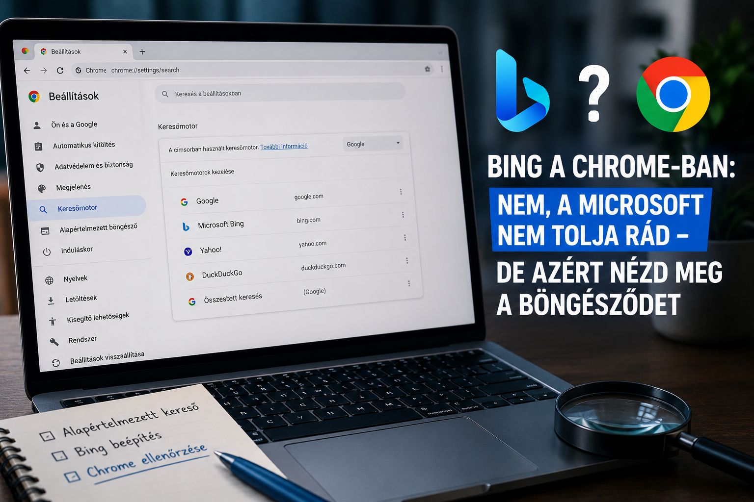 Bing a Chrome-ban: nem, a Microsoft nem tolja rád – de azért nézd meg a böngésződet