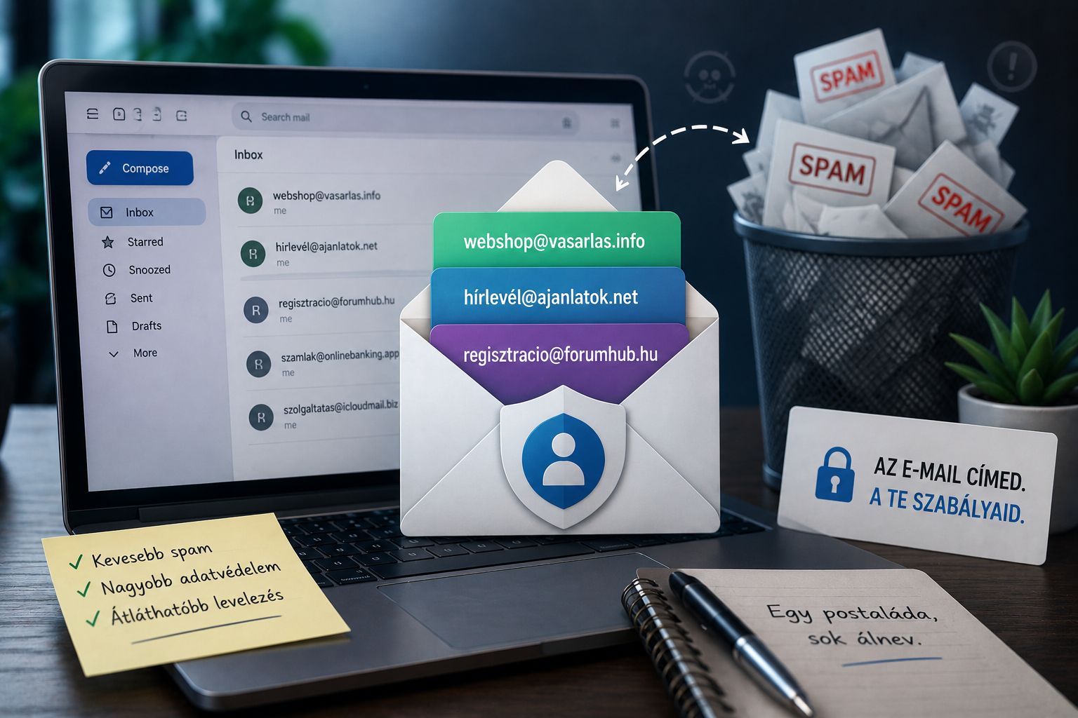 E-mail álnevek: így nem lesz tele szeméttel a postaládád
