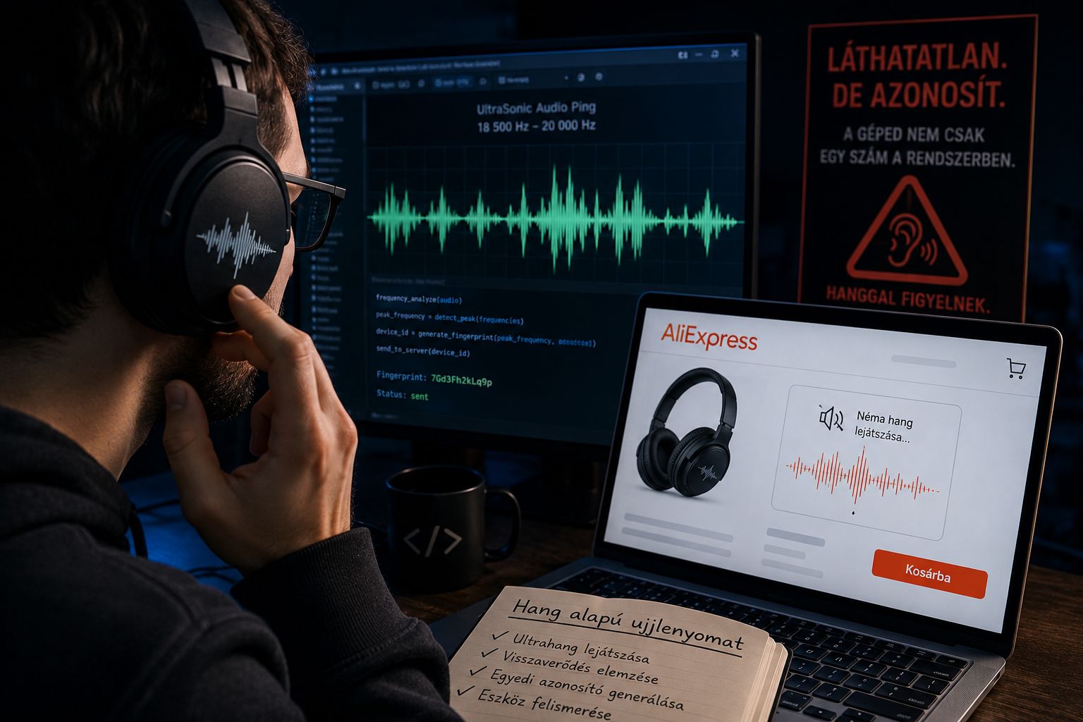 Egy fejlesztő fülhallgatója buktatta le: néma hangot játszik le az AliExpress, hogy felismerje a gépedet