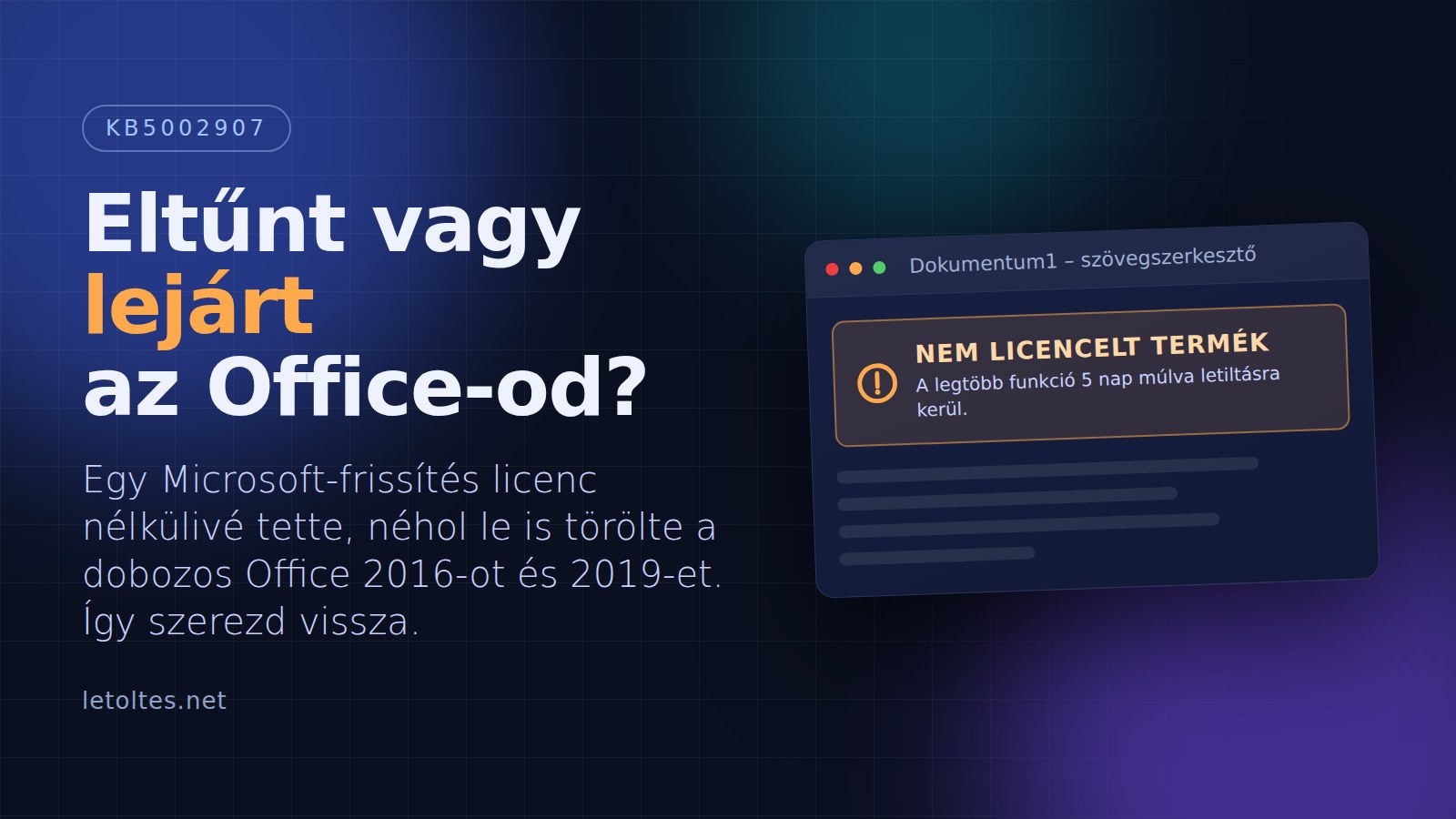 Eltűnt vagy lejárt az Office-od? Egy Microsoft-frissítés a hibás