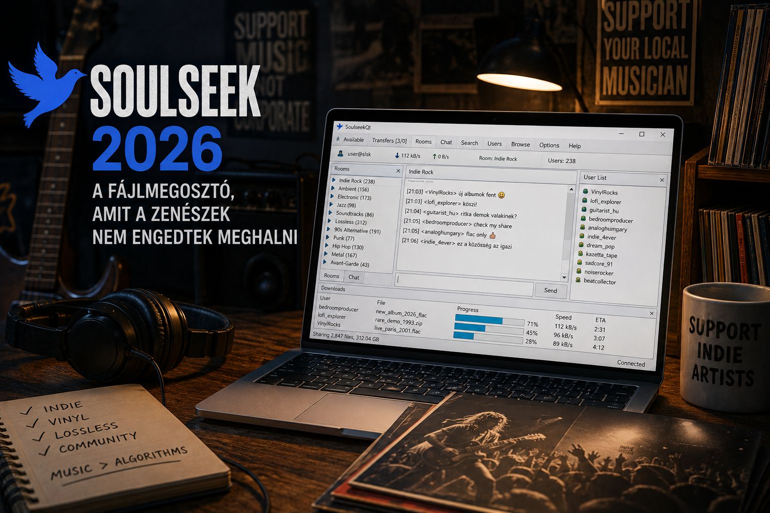 Soulseek 2026: a fájlmegosztó, amit a zenészek nem engedtek meghalni