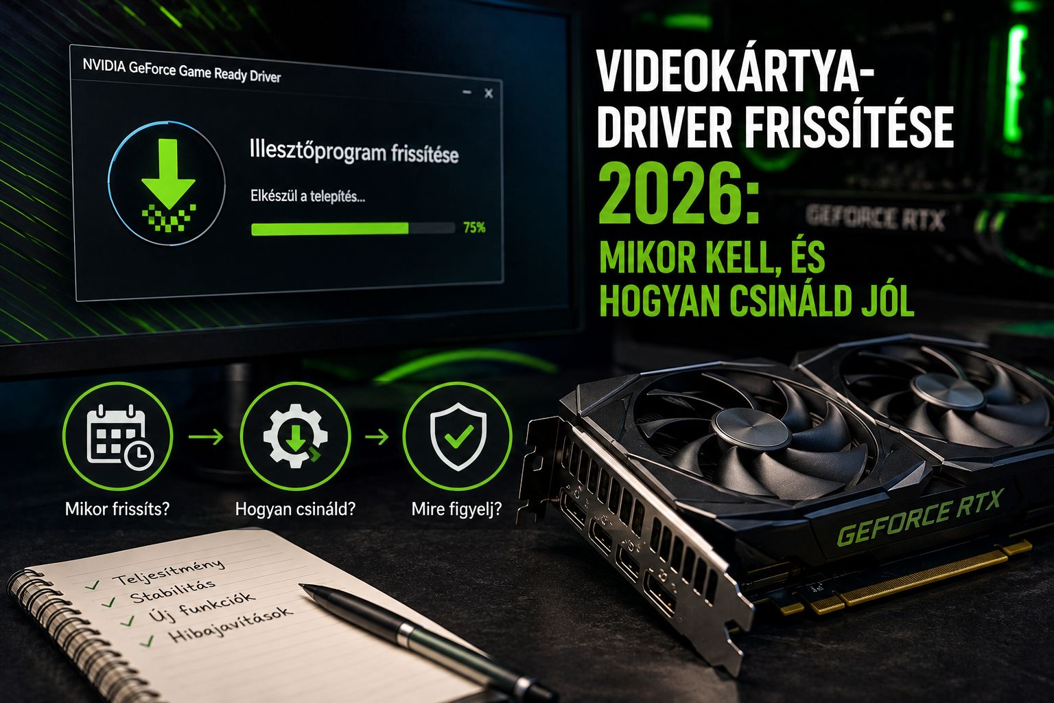 Videokártya-driver frissítése 2026: mikor kell, és hogyan csináld jól