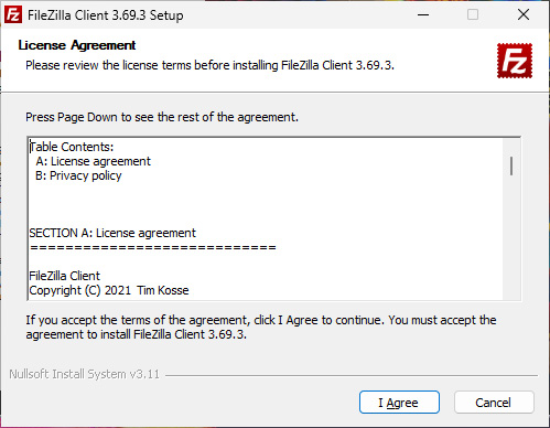Filezilla telepítése