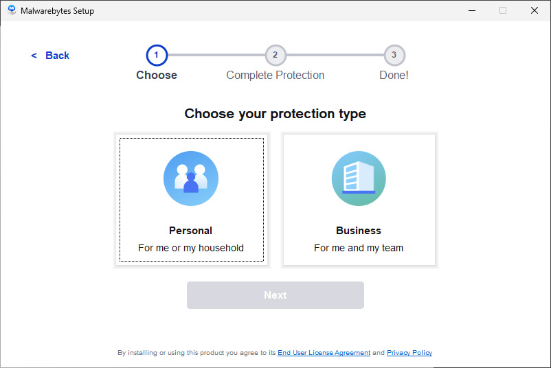 Malwarebytes 2.lépés