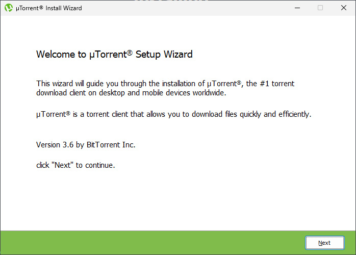 uTorrent telepítése