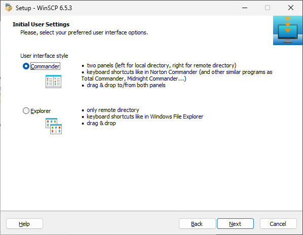 WinSCP telepítése