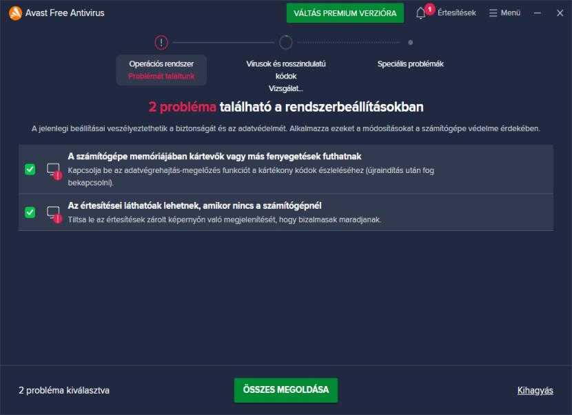 Avast probléma