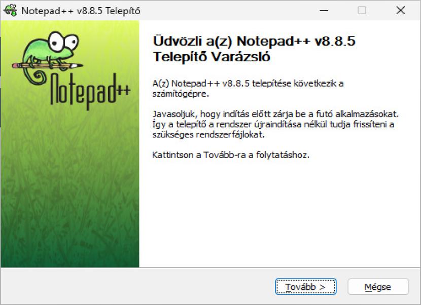 Notepad++ telepítés