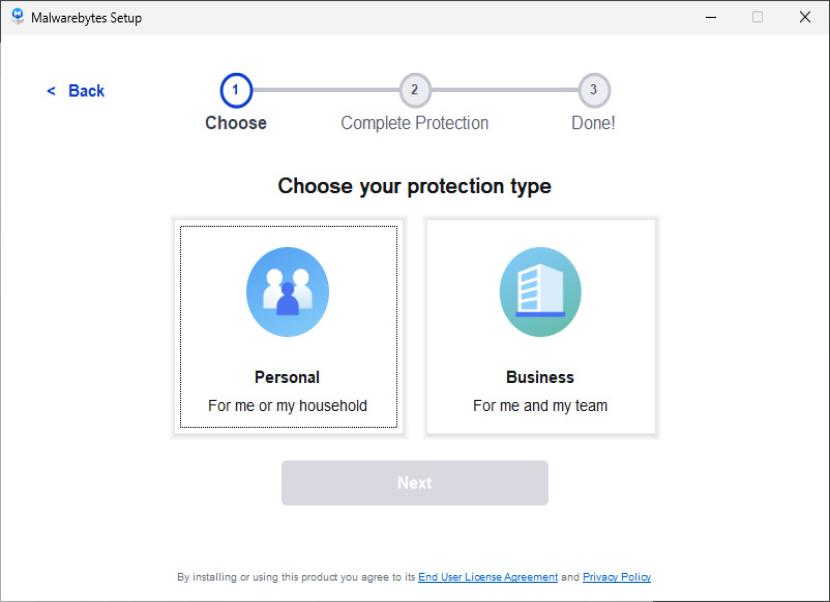 Malwarebytes 2.lépés