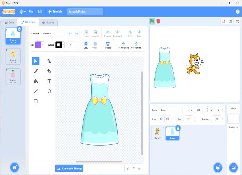Scratch App szerkesztő