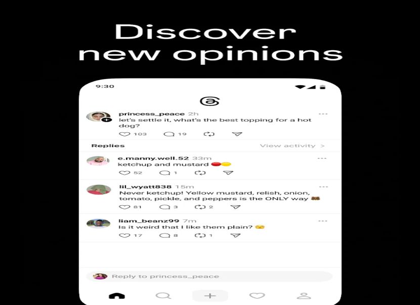 Threads mobil alkalmazás