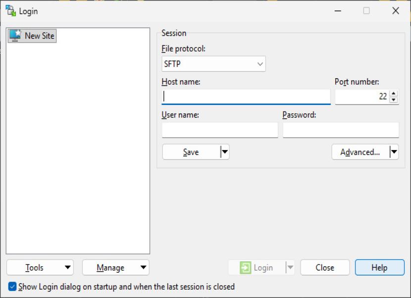 WinSCP kapcsolódás
