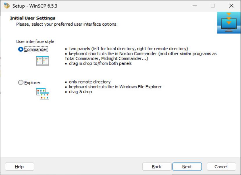 WinSCP telepítése