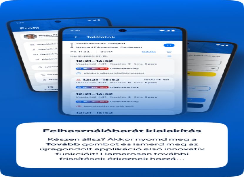 MÁV+ alkalmazás