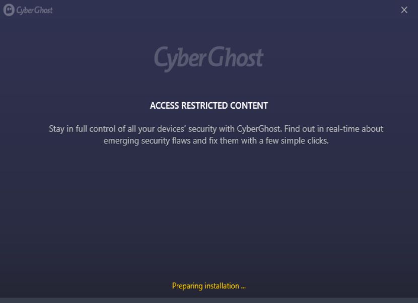 CyberGhost VPN telepítése