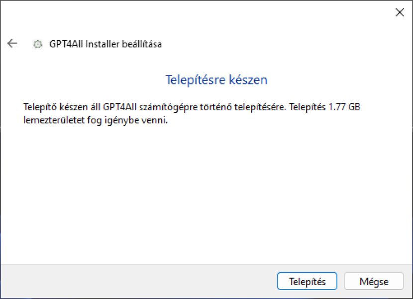 GPT4All telepítés 3