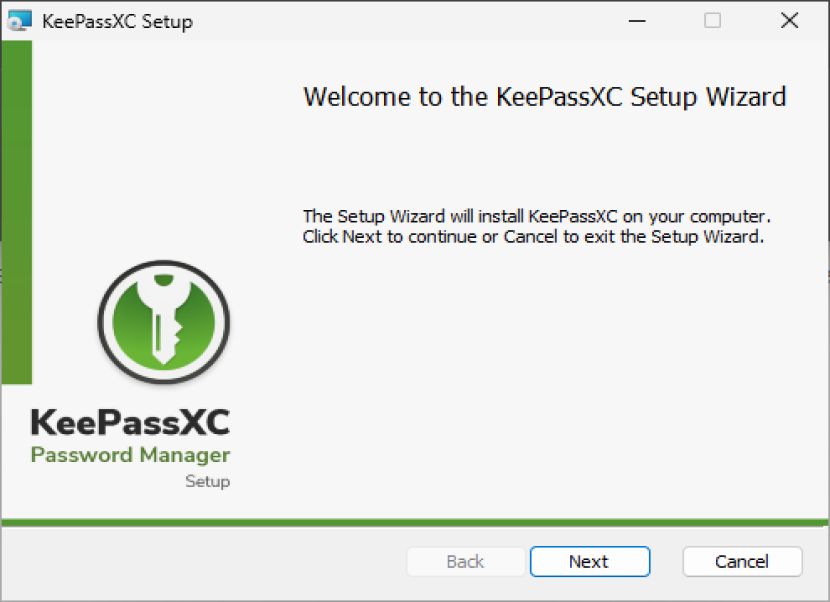 KeePassXC telepítés