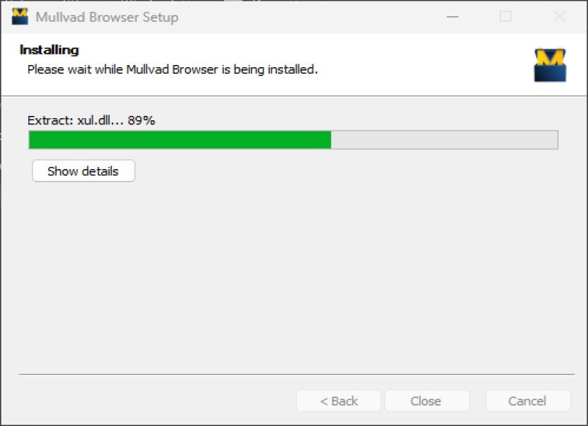 Mullvad Browser telepítés
