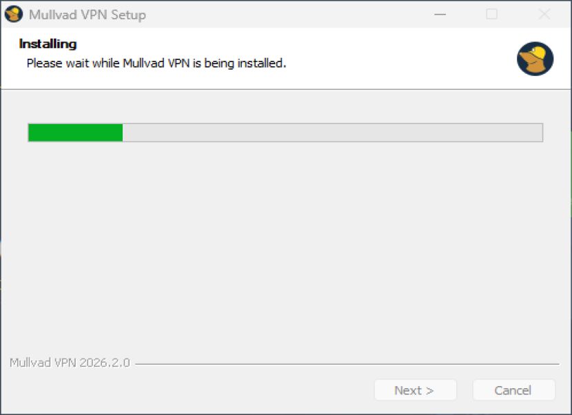 Mullvad VPN telepítés