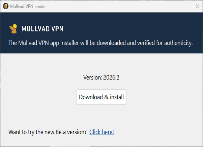 Mullvad VPN telepítés