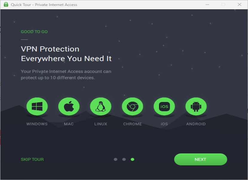 Private Internet Access tour 3