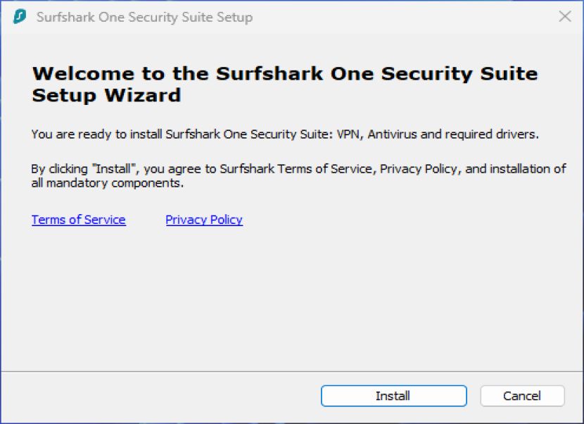Surfshark telepítés