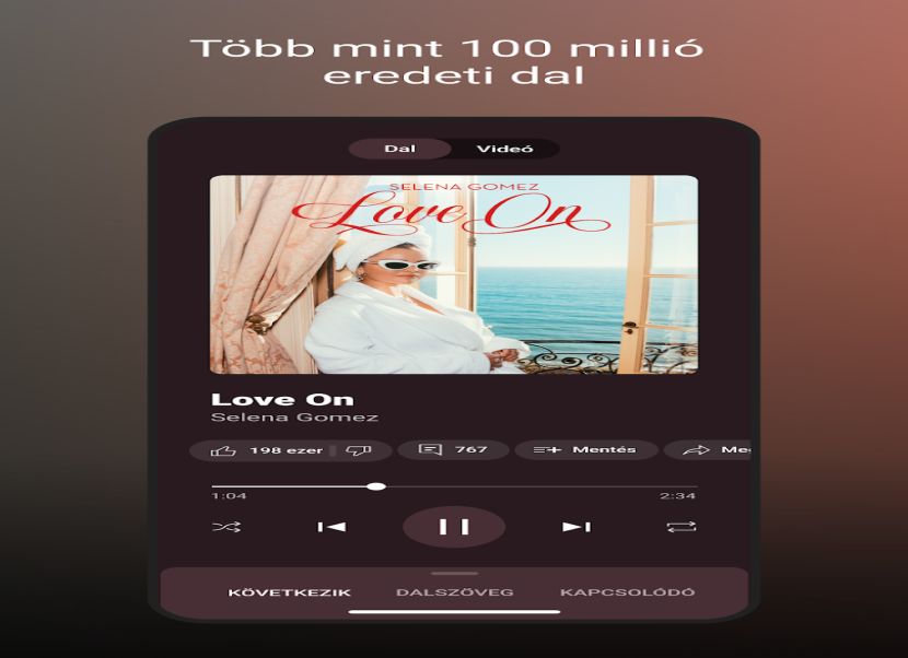 Youtube Music zenelejátszás