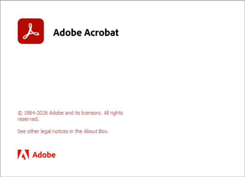 Adobe Acrobat Reader splash screen