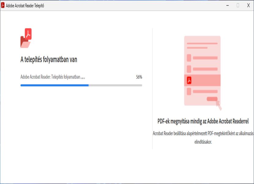 Adobe Acrobat Reader telepítés