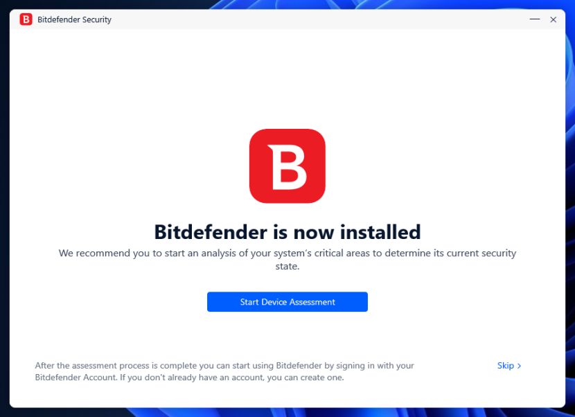 Bitdefender Antivirus Free telepítés
