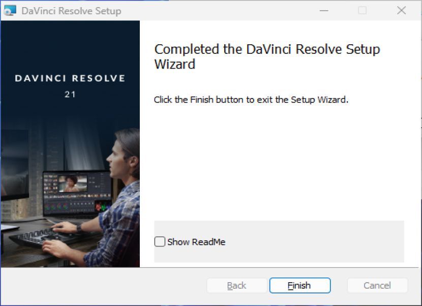 DaVinci Resolve telepítés 2