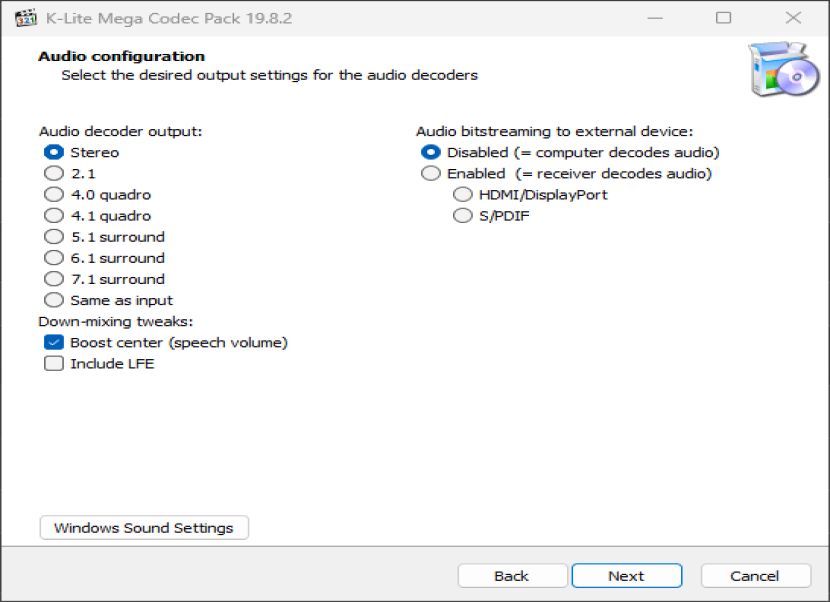 K-Lite Codec Pack telepítés 5