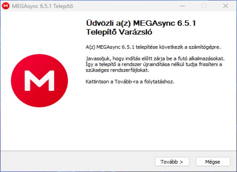 MEGA telepítés