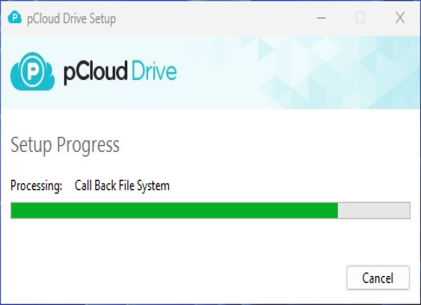 pCloud telepítés 2