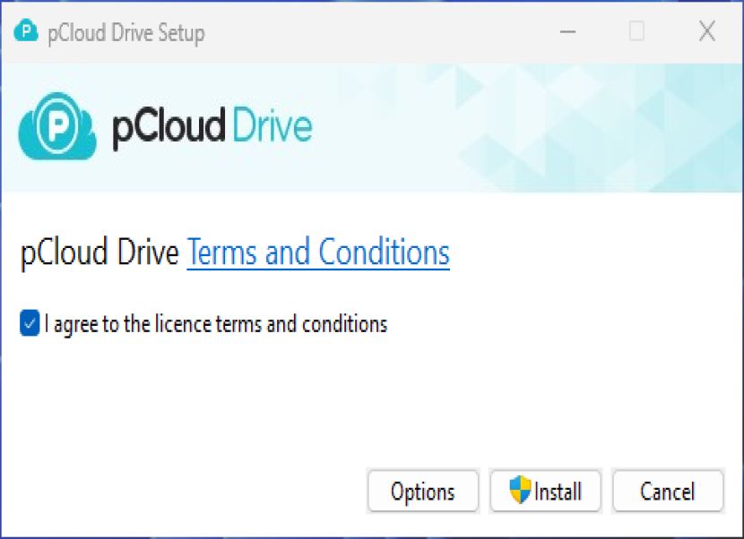 pCloud telepítés