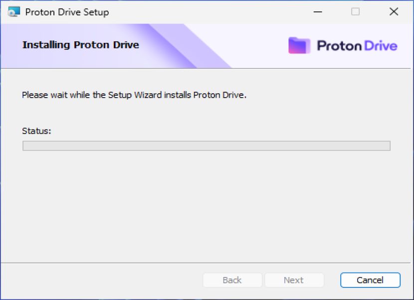 Proton Drive telepítés 2