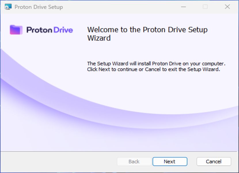 Proton Drive telepítés