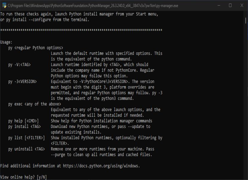 Python install