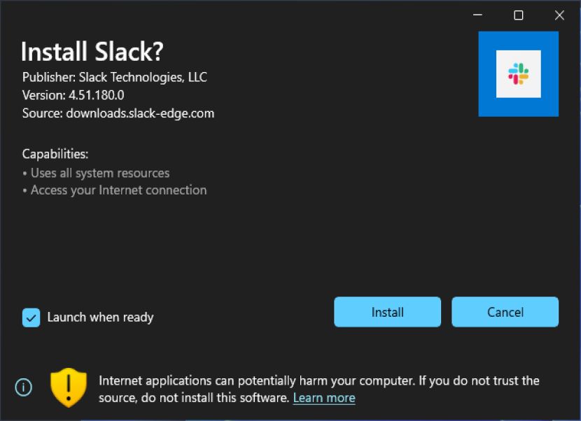 Slack telepítés