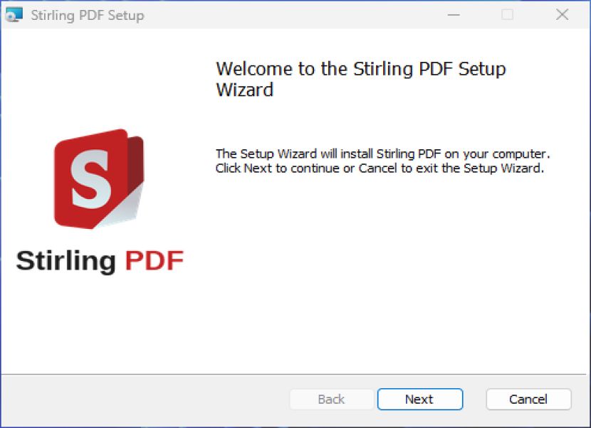 Stirling PDF telepítés