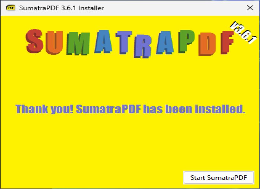 SumatraPDF telepítés 2