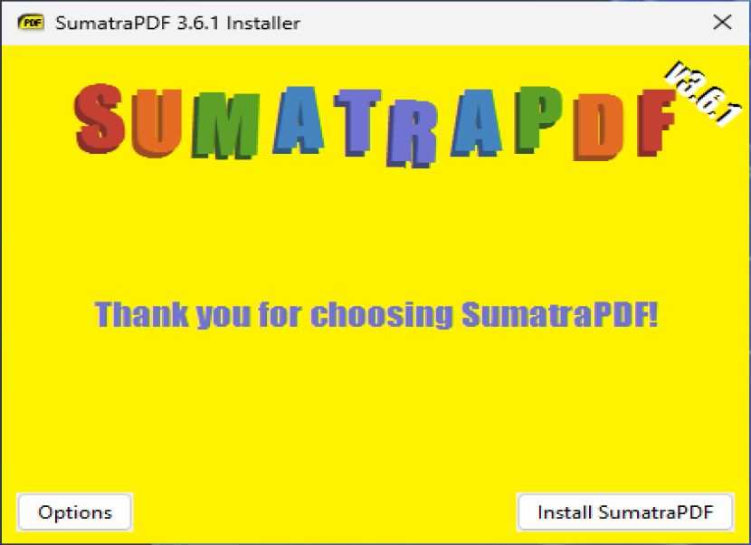SumatraPDF telepítés