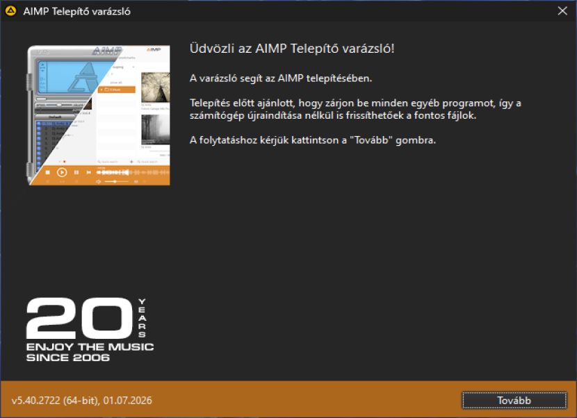 AIMP telepítés