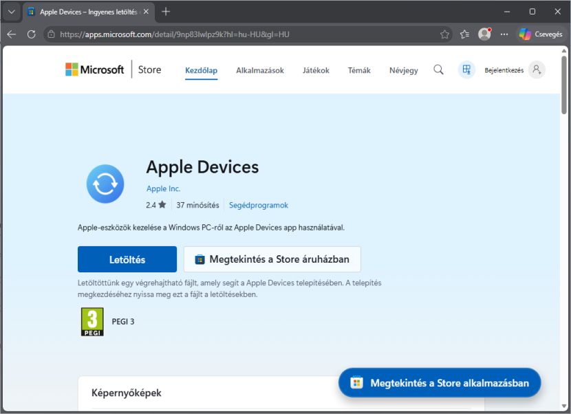Apple Devices letöltés