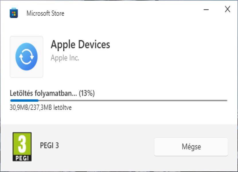 Apple Devices telepítés