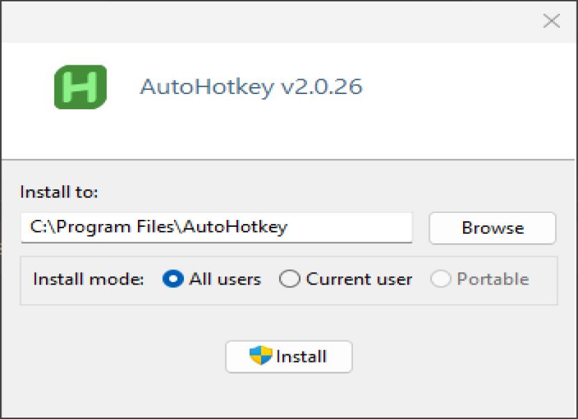 AutoHotkey telepítés