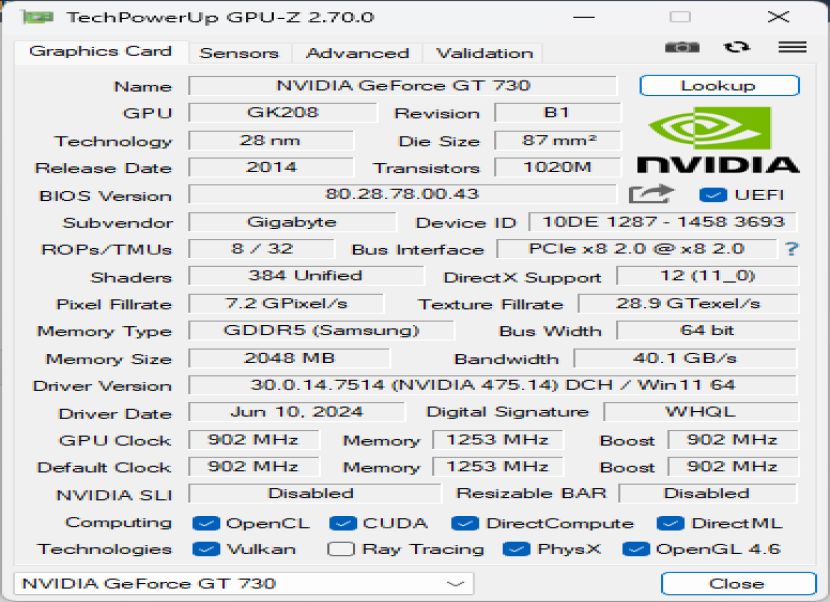 GPU-Z infók