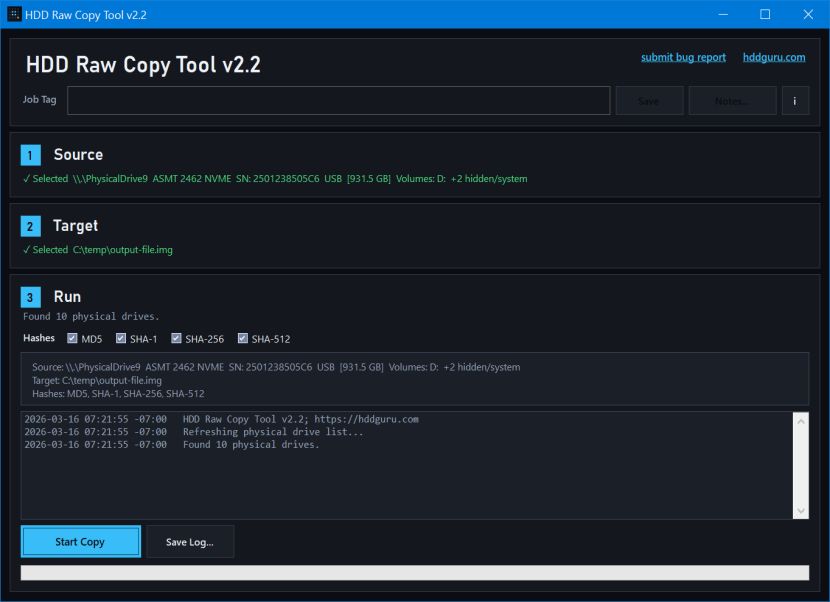 HDD Raw Copy Tool 