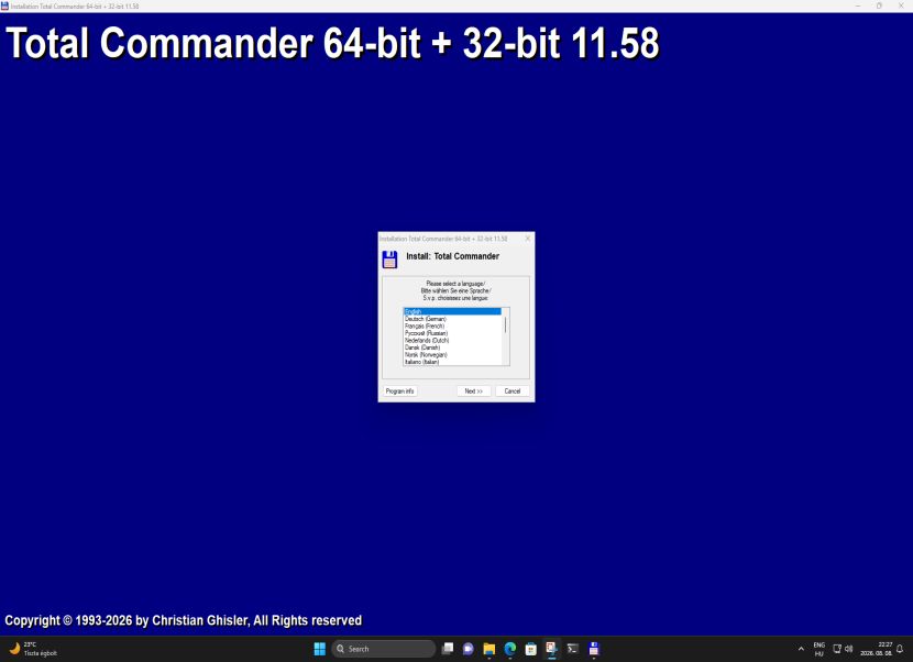 Total Commander telepítés
